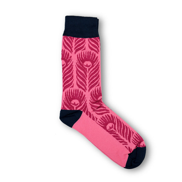 Rory Hutton Peacock Cotton Socks Pink