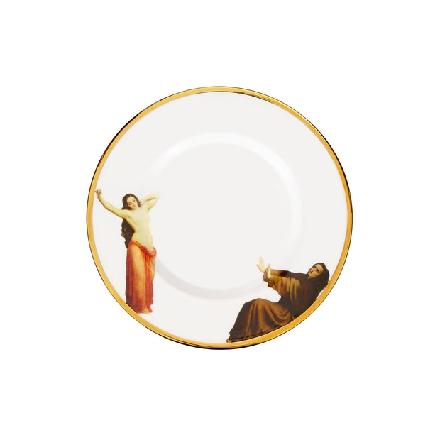 The Temptation Collection, Small Dinner Plate by Melody Rose for the Wallace Collection. Made in the UK, fine bone china and hand-gilded finish.