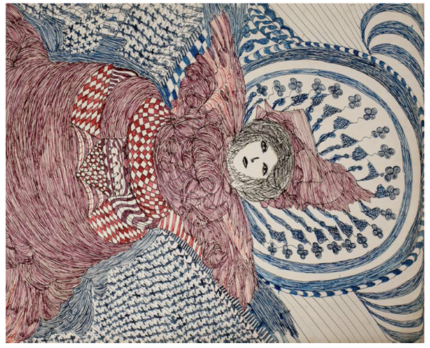 Untitled Madge Gill Postcard (Drawing 1)