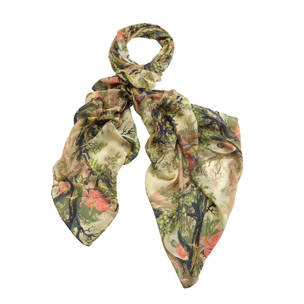 Country Toile Natural Scarf