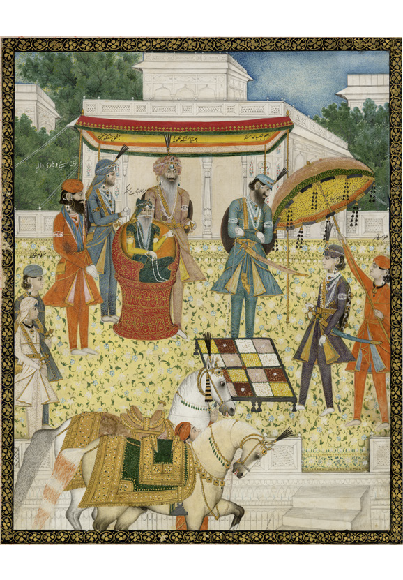 Maharaja Ranjit Singh Inspecting Horses Postcard