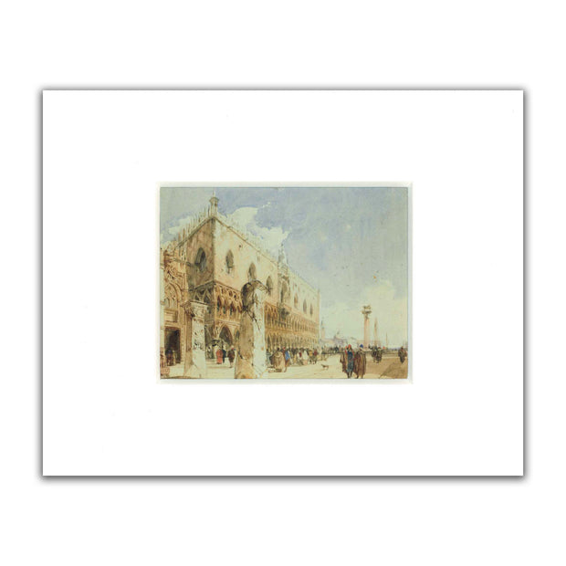 Venice: The Piazzetta A5 Mounted Print