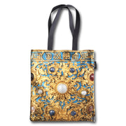 Gold Wine Cup Tote Bag