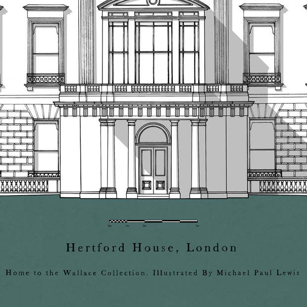 Hertford House Green Mounted Print by Michael Paul Lewis