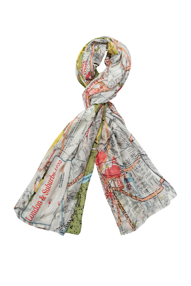London Map Scarf - by One Hundred Stars