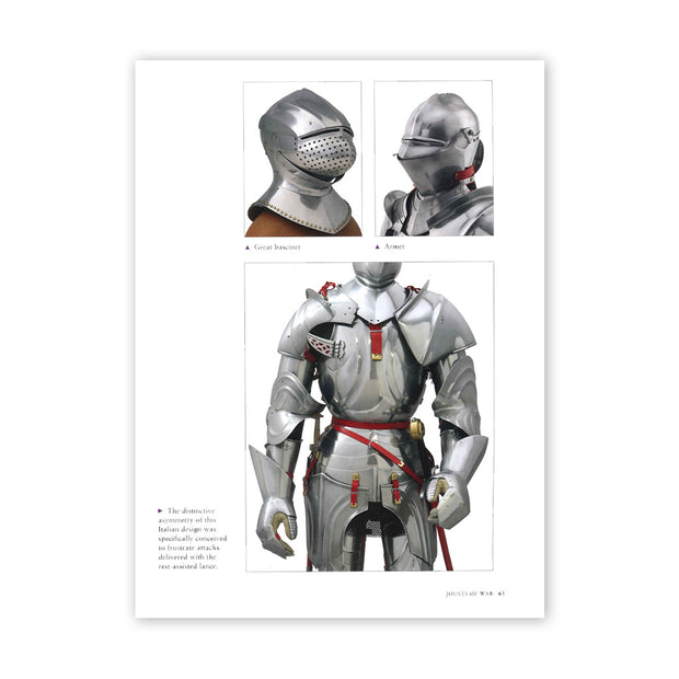 Arms and Armour of the Medieval Joust, page 65 with three photographs of reproduction Italian armour