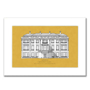 Hertford House Mustard Mounted Print by Michael Paul Lewis