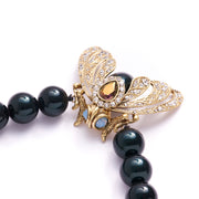 Bejewelled Moth Statement Necklace
