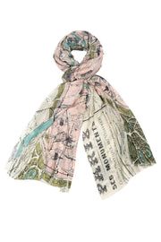 Paris Map Scarf - by One Hundred Stars