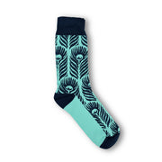 Rory Hutton Peacock Cotton Socks Blue