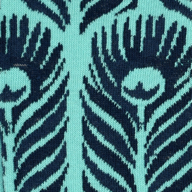 Rory Hutton Peacock Cotton Socks Blue