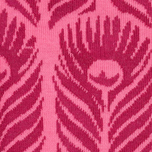 Rory Hutton Peacock Cotton Socks Pink