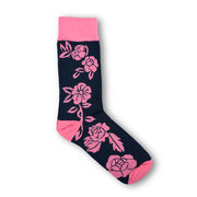Rory Hutton Rose Cotton Socks Navy/Pink