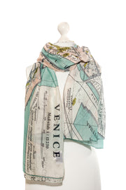 Venice Map Scarf - by One Hundred Stars