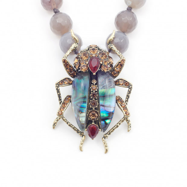 Bejewelled Bug Statement Necklace