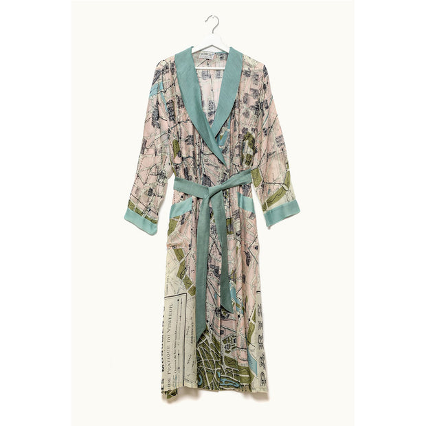 Paris Map Dressing Gown - by One Hundred Stars