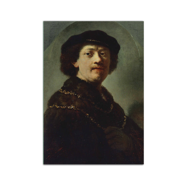 Rembrandt Self-Portrait in Black Cap Greetings Card