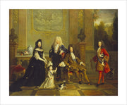 Madame de Ventadour with Portraits of Louis XIV and his Heirs print
