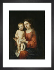 The Virgin and Child with a Rosary print