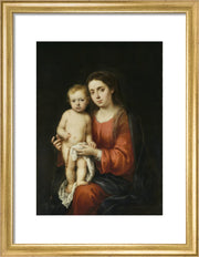 The Virgin and Child with a Rosary print
