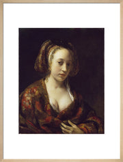 Young Woman in a Brocade Gown print