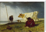 Cattle in Stormy Weather print
