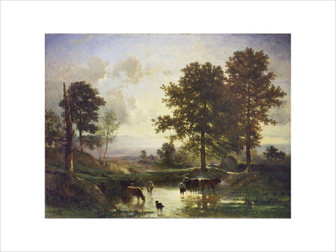Watering Cattle print