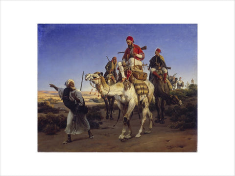 Arabs travelling in the Desert print