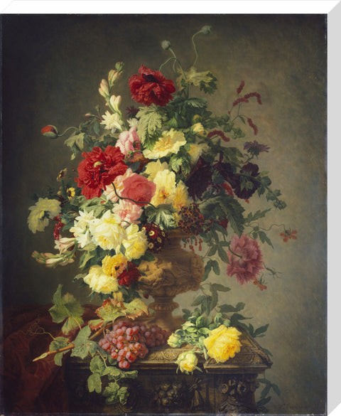 Flowers and Grapes print