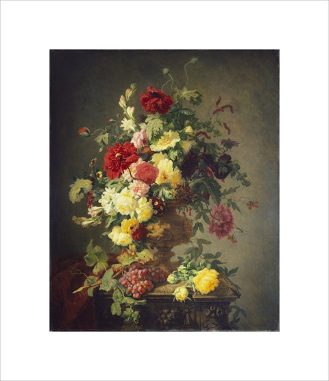 Flowers and Grapes print